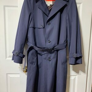 London Fog Men's Dark Blue Trench Coat
